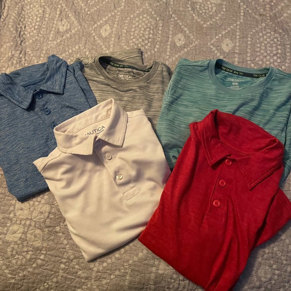 Lot of five boys dri-fit shirts